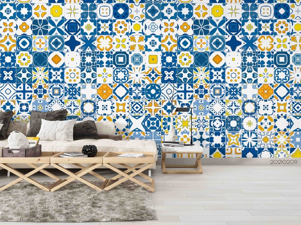 3D Tile Texture Pattern Wall Murals Wallpaper Murals Wall Sticker
