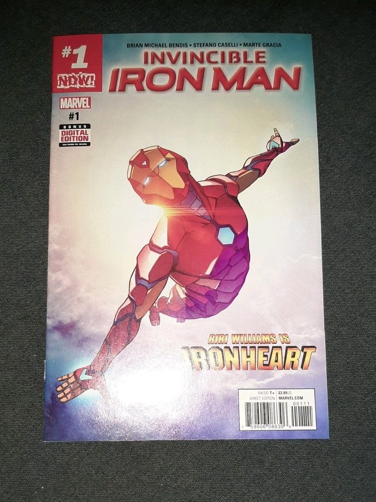 Invincible Iron Man #1 (1st Solo & Cover) Riri Williams/Ironheart 2017 Marvel NM