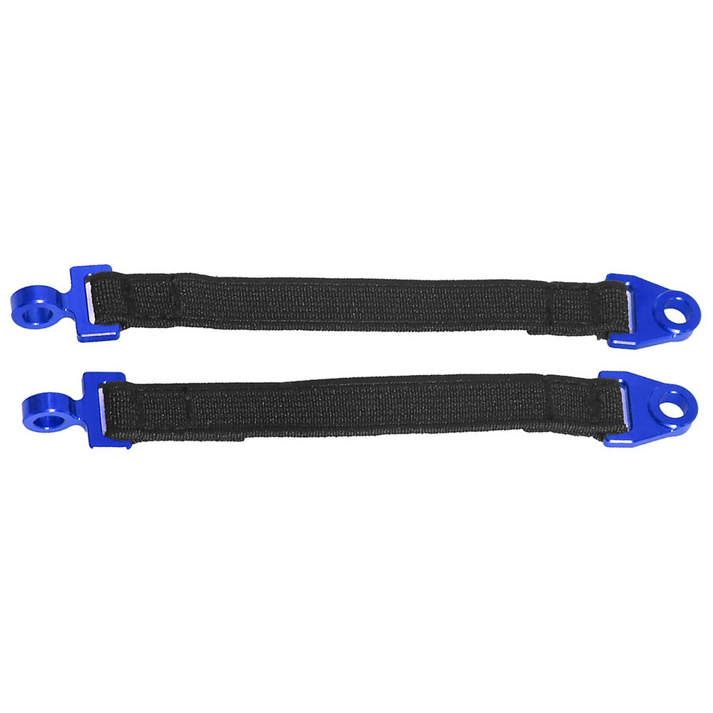 Upgrade your Traxxas 1/7 UDR RC car with a pair of durable rear suspension travel limit straps by Hot Racing for enhanced performance and control