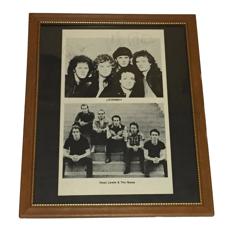 Loverboy Band Signed Autographed Magazine Photo Framed