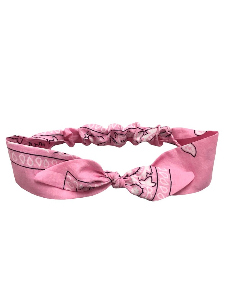 Pink Elastic Bandana Headband for Girls and Teens Brand New