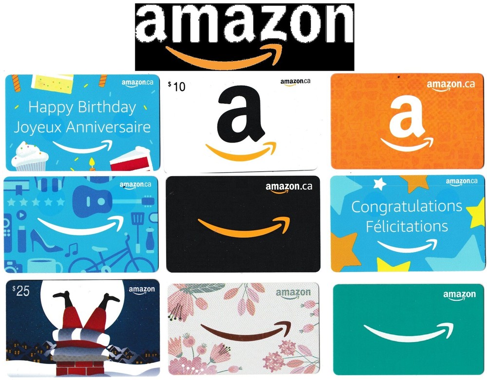 gift cards AMAZON collectible card Canada  *no value / balance* Web-image