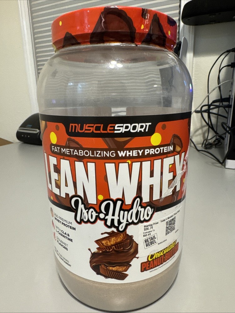 Lean Whey, Iso-Hydro, Chocolate Peanut Butter, 2 lbs (908 g)
