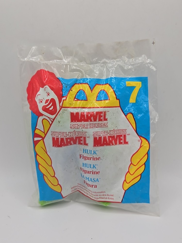 McDonald's Marvel Super Heroes Action Figure HULK 1996 Happy Meal Toy New Sealed