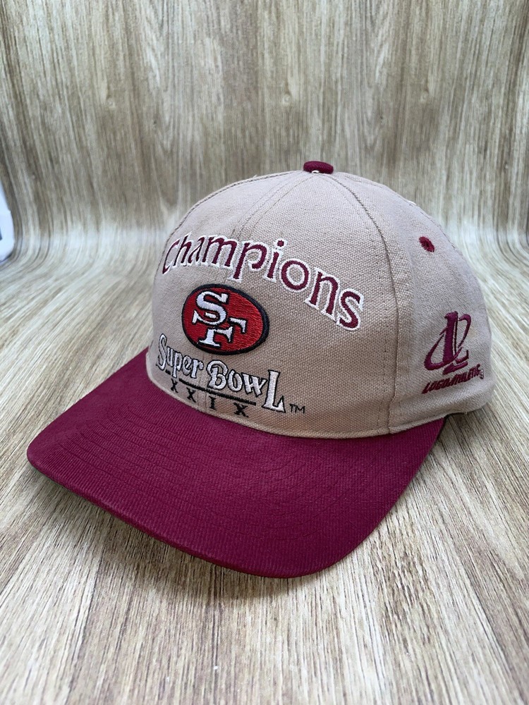 Vtg 1995 San Francsico 49ers Champions Super Bowl XXIX Team NFL  Logo 7 Hat Used