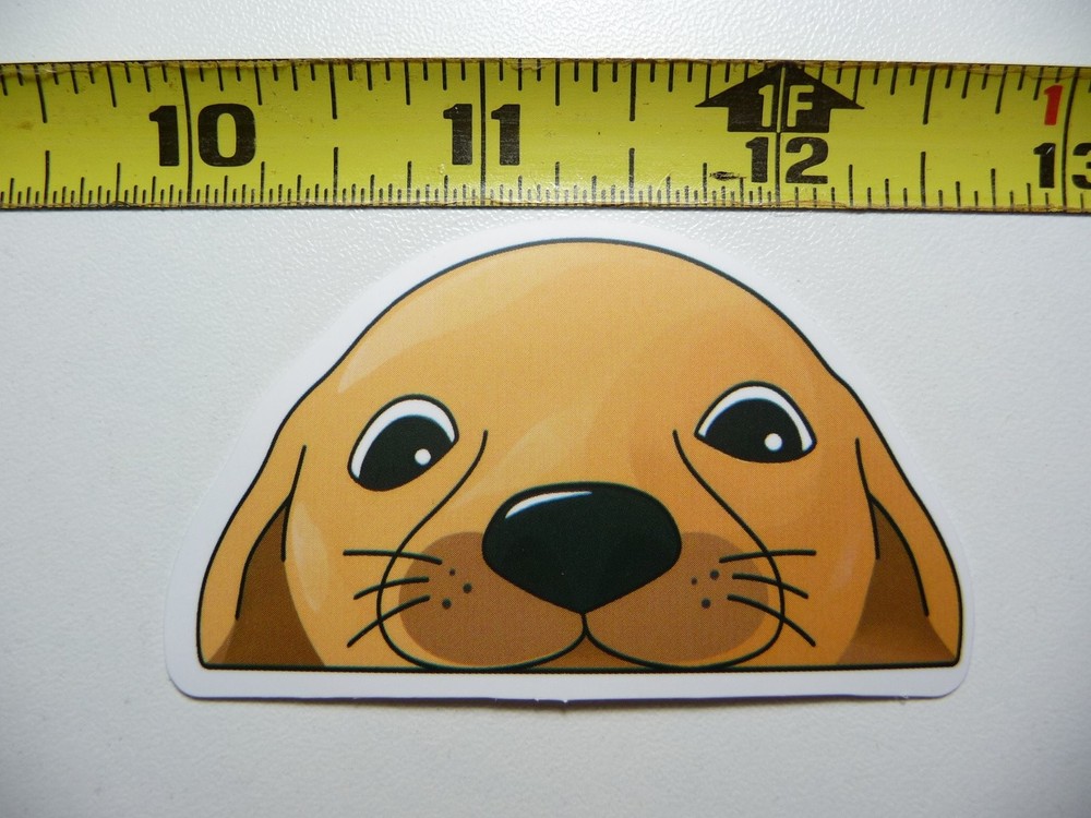 Adorable Sarcastic Puppy Peeking Sticker - Funny Snarky Decal
