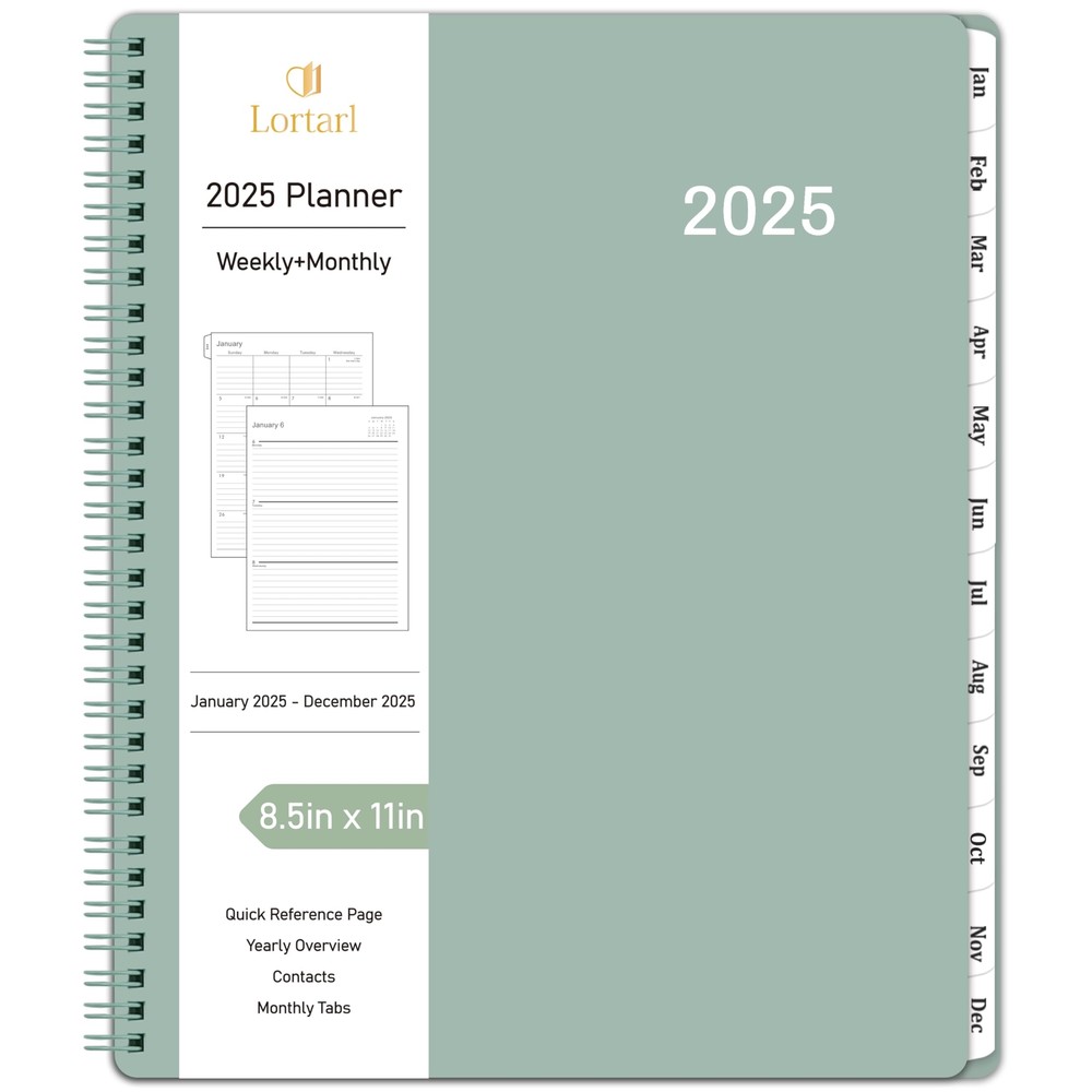 2025 Planner - Weekly Monthly Planner 2025 from Jan. 2025 to Dec. 2025 Calend...