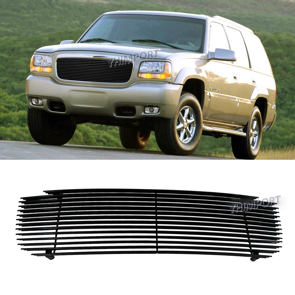 Black Billet Aluminum Grille Insert for 1999-2001 Cadillac Escalade, Sleek Upgrade Replacement