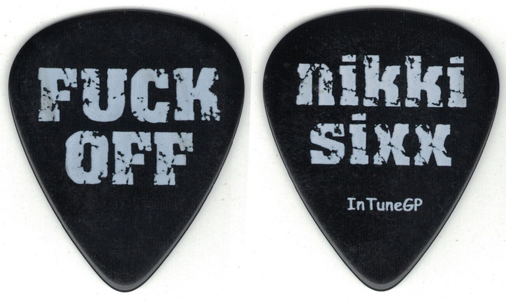 MOTLEY CRUE-GUITAR PICK COLLECTION-NIKKI SIXX-F*** OFF! FAREWELL