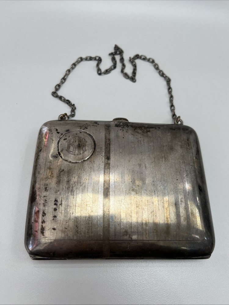 Antique 925 Sterling Silver Wallet Purse Bag