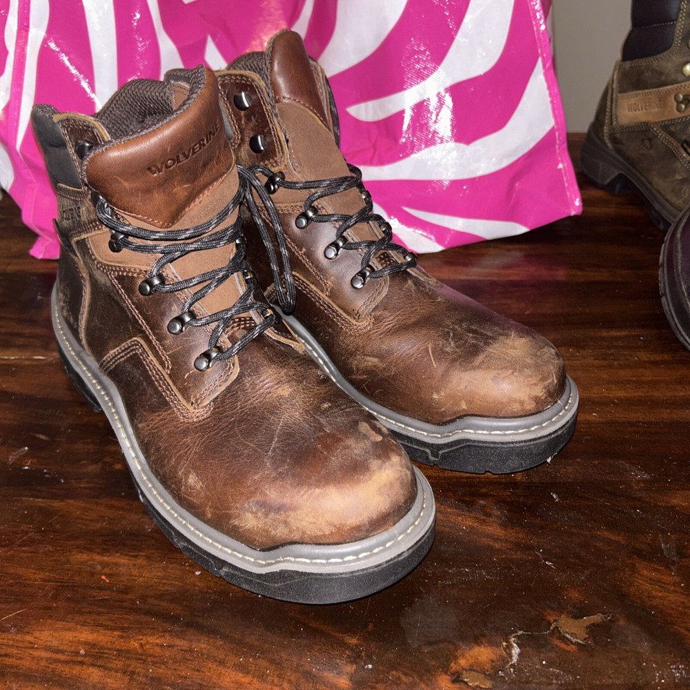 Men's Steel Toe Work Boots Size 12 Wide EW  