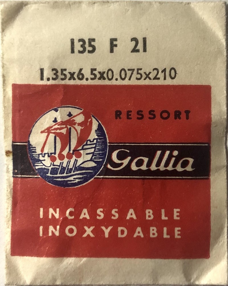 1X Mainspring 1.35x0.075mm Ø6.5 Watch Spring 210-135 F21 Replacement