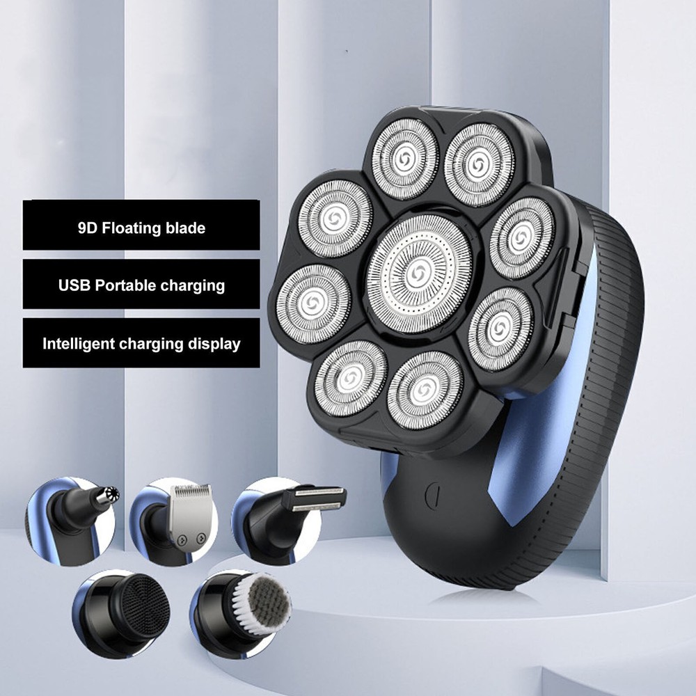 Cordless Electric Trimmer with 9 Cutter Heads Fast Recharge