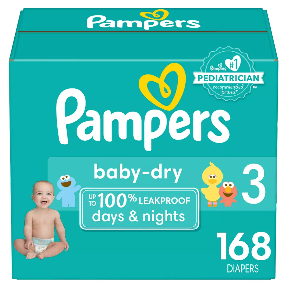 Pampers Baby Dry Diapers - Size 3 Count 168