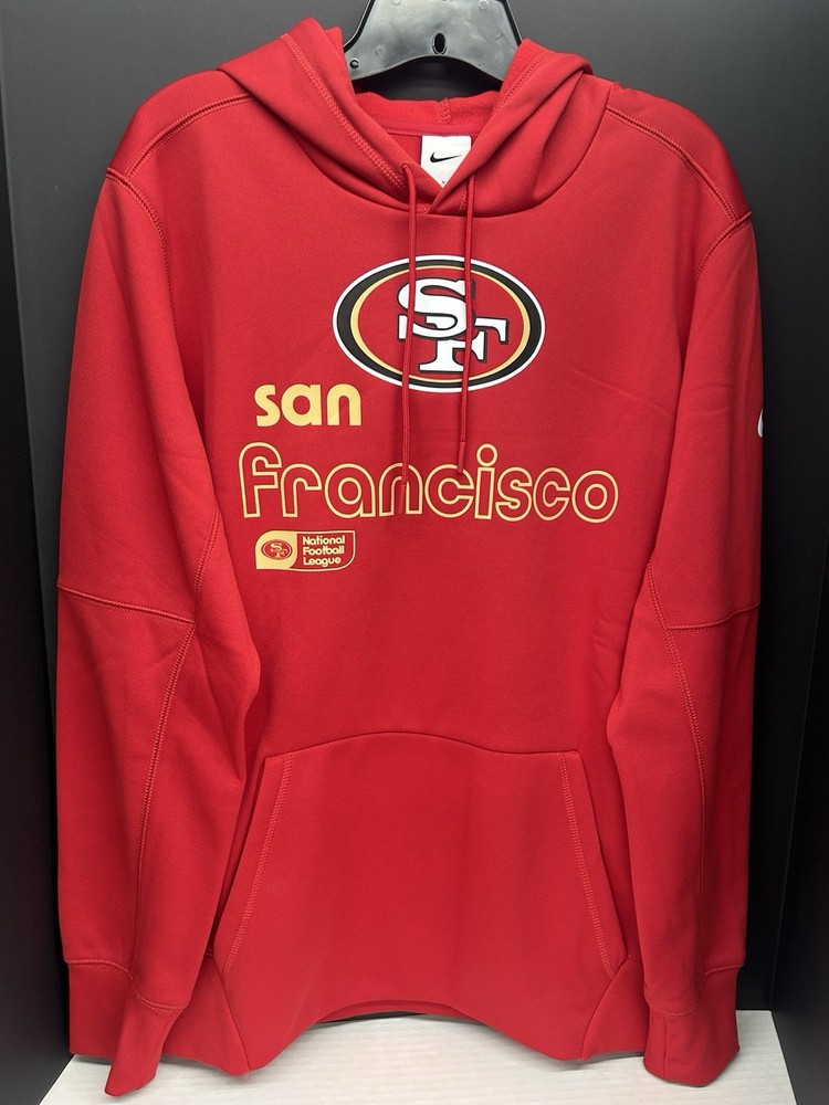 San Francisco 49ers Nike NFL Red LOGO Hoodie ADULT MEDIUM CLEARANCE SALE-image