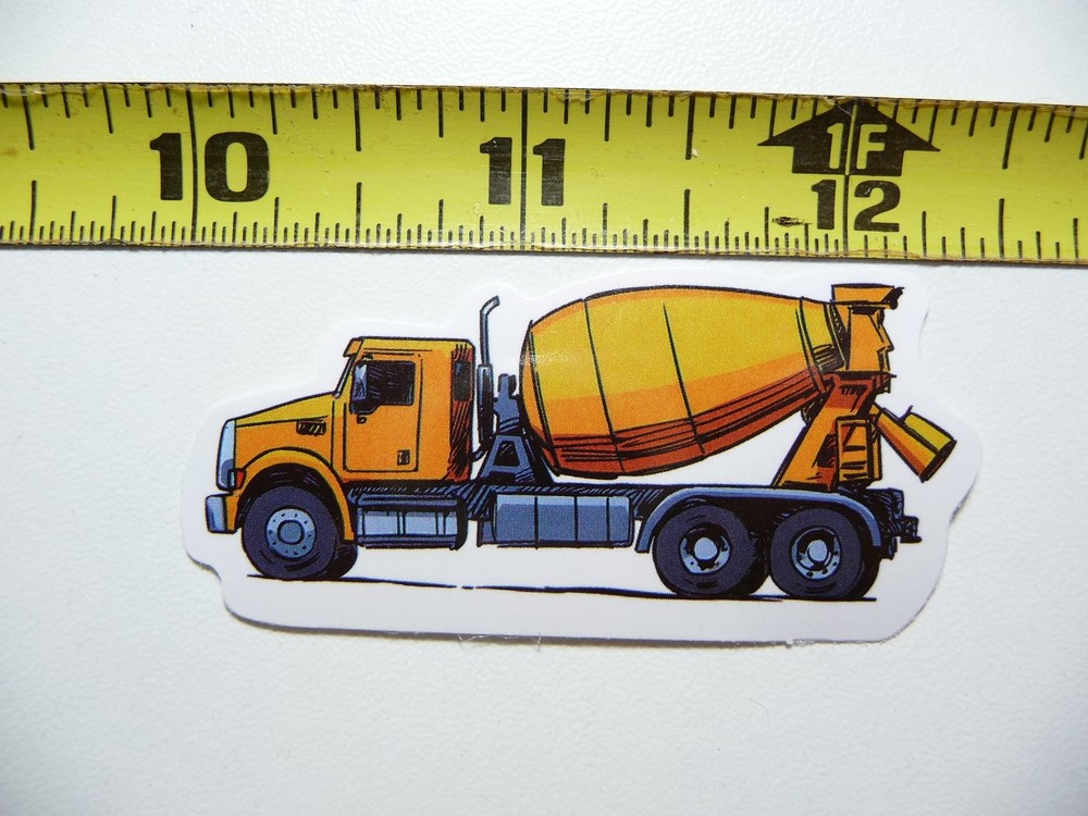 Big Rig Cement Concrete Truck Sticker Decal for Construction Drivers