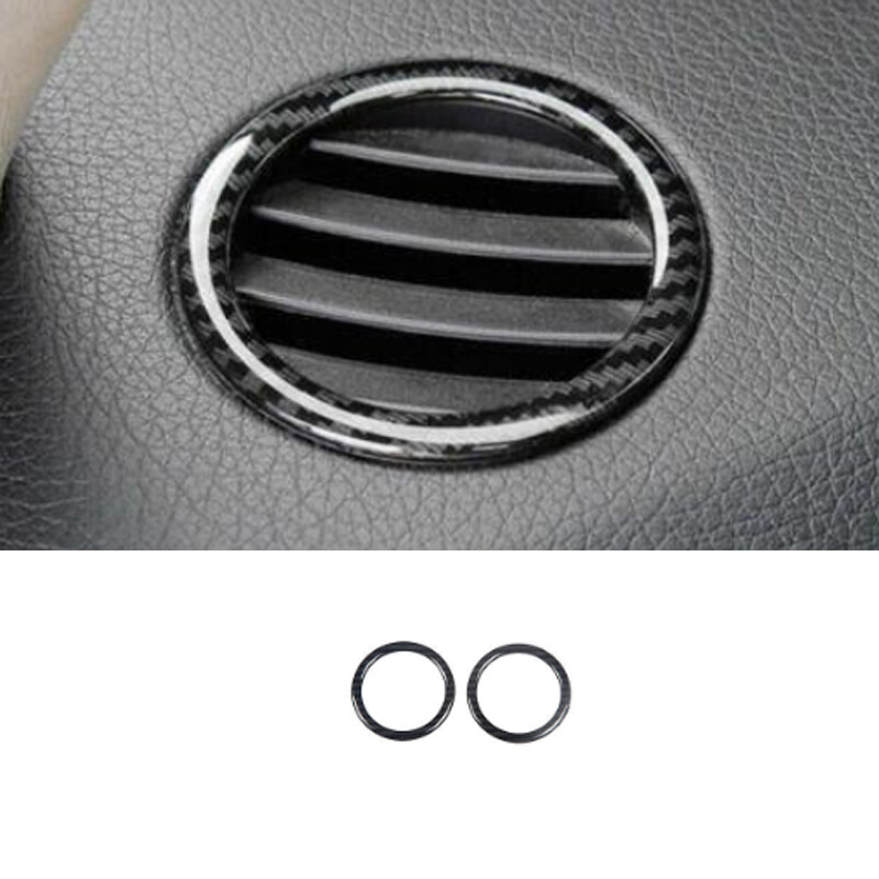 Carbon Fiber Steel Console Dash L&R AC Air Outlet Vent For Benz GLE GLS 2016-19