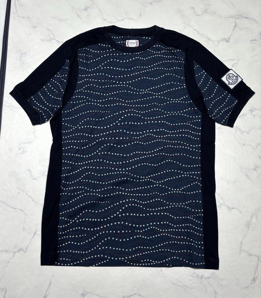 Moncler Gum Blue Tom Brown Mens T-Shirt Size Xs