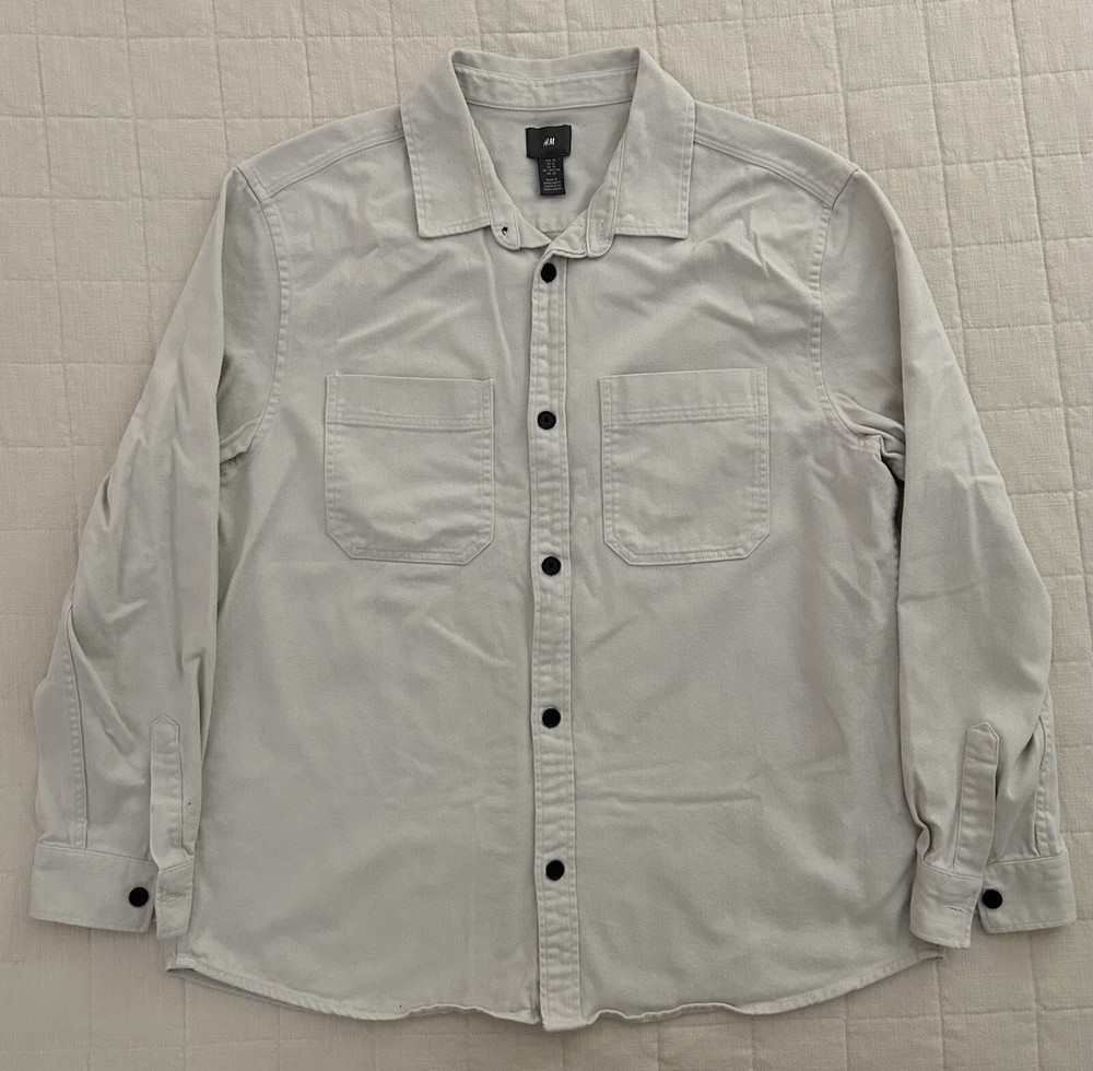 H&M Men’s White Overshirt (XL)