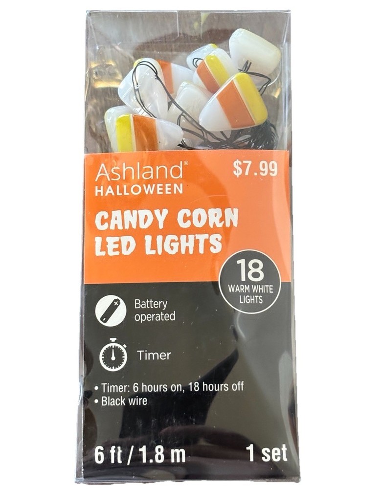 Candy Corn LED Halloween Lights Set of 18 by Ashland