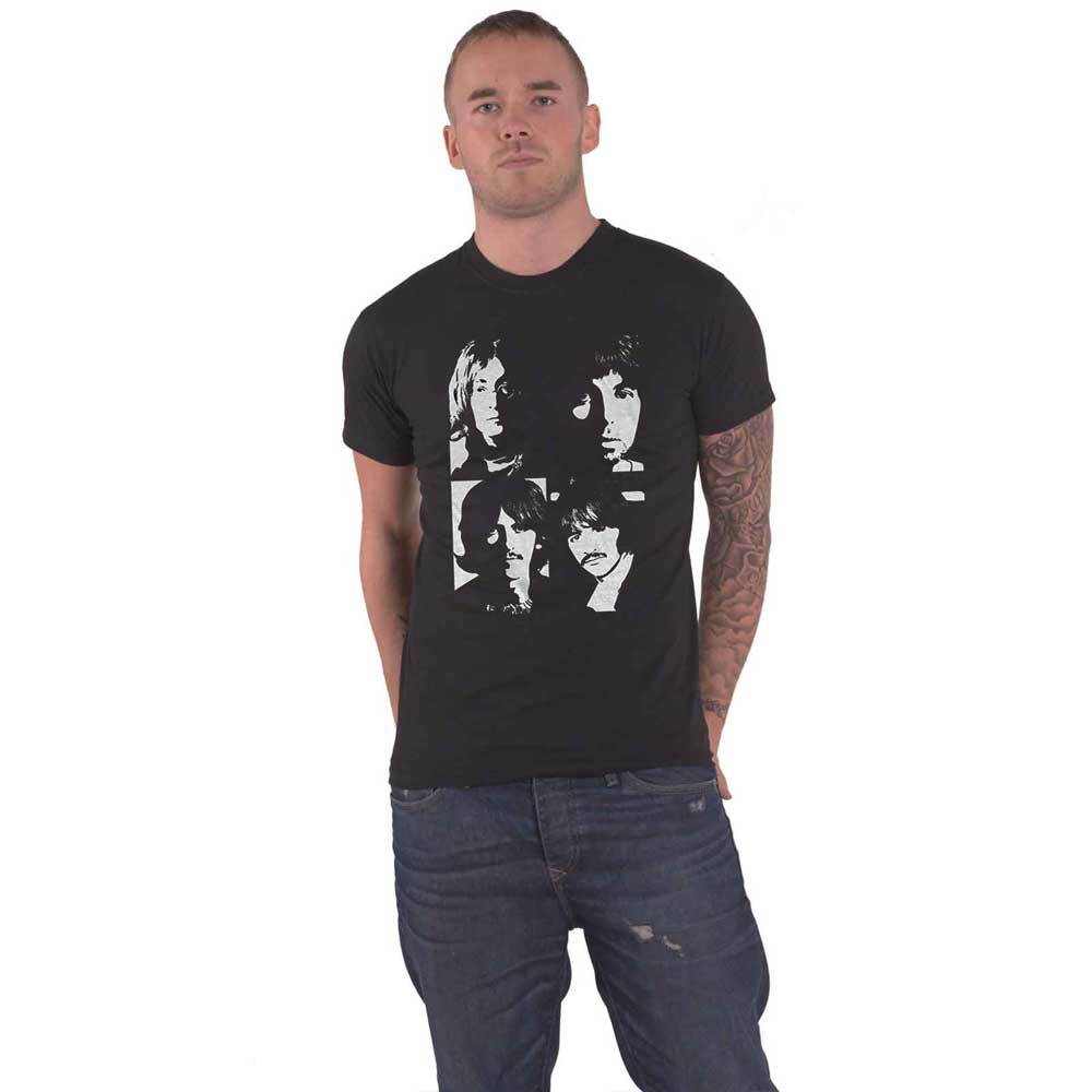 Official Beatles Back in the USSR Logo Men's Black T-Shirt Design