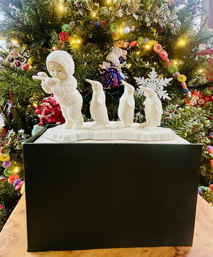 1989 Department 56 Winter Tales Snowbabies Penguin Parade In Original Box