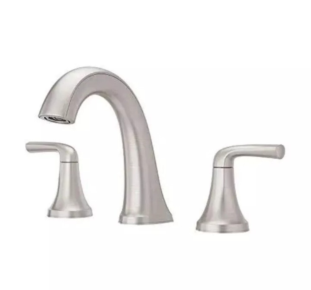 Pfister Ladera 2-Handle Brushed Nickel Bathroom Faucet with Spot Defense