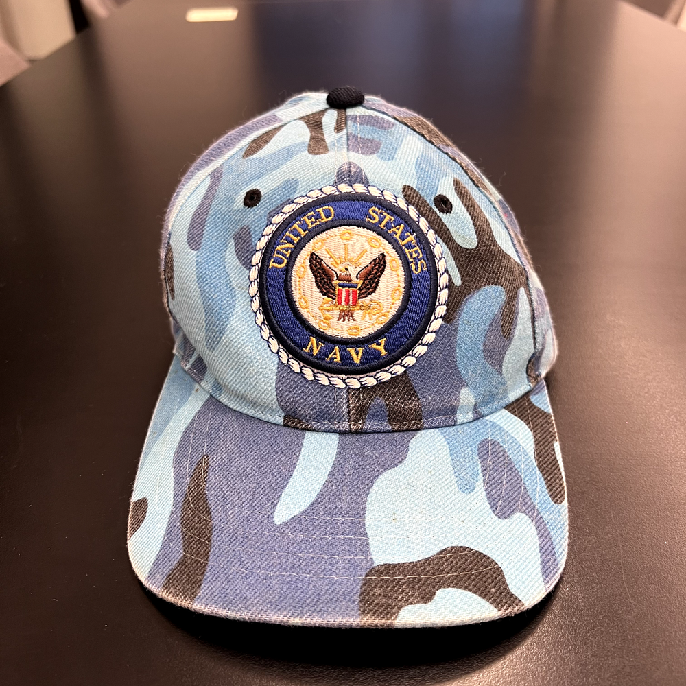 United States Navy Hat Cap Blue Digital Camouflage Strap Bac Baseball Flag Eagle