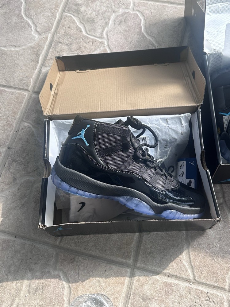 Jordan 11 Retro Gamma Blue 2013 High Top Black Blue Patent Leather 378037-006