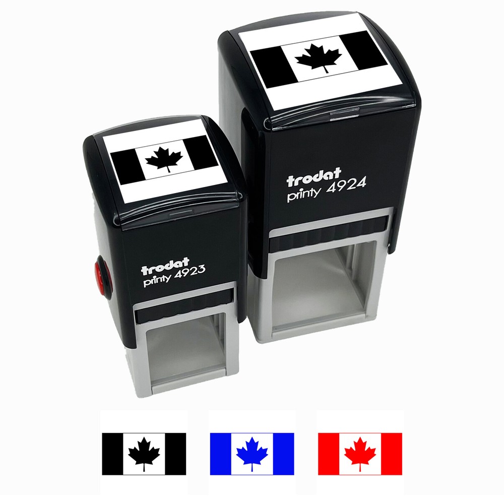 Canada Country Flag Self-Inking Rubber Stamp Ink Stamper