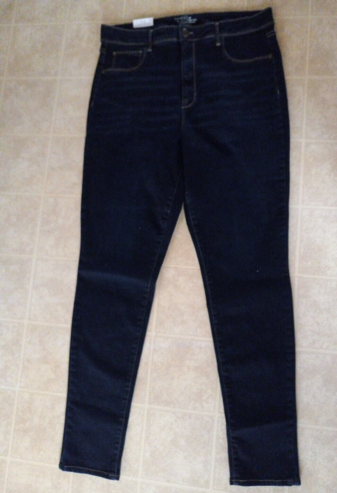 Time and Tru Womens Size 18 L30 Blue High Rise Skinny Jeans New