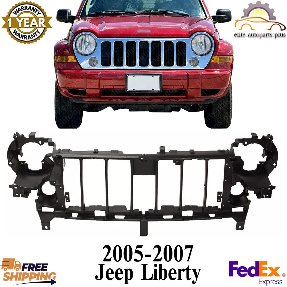 Front Grille Header Panel Reinforcement Plastic For 2005-2007 Jeep Liberty