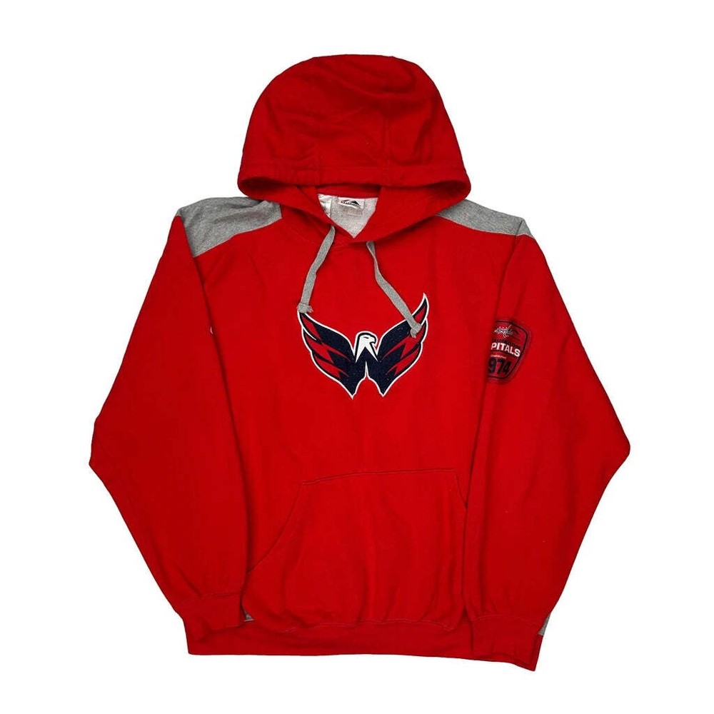 Washington Capitals Majestic Nhl Hoodie - Medium Gray Cotton