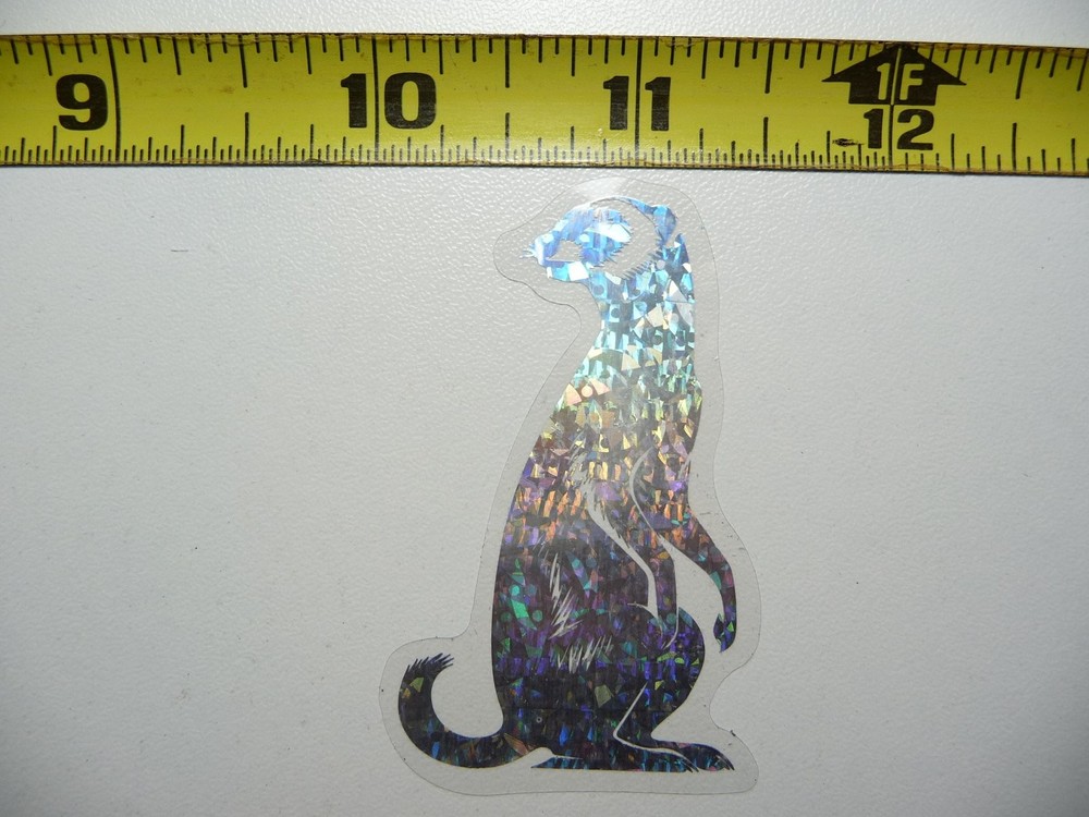 MEERKAT HOLOGRAPHIC STICKER DECAL ZOO ANIMAL WILDLIFE SCRAPBOOKING