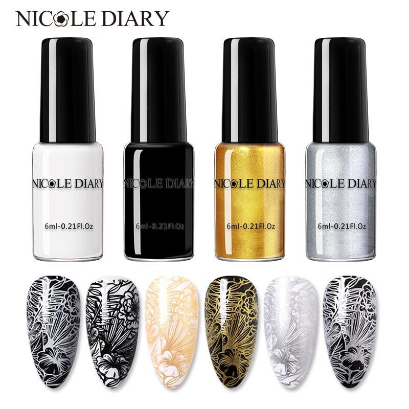 6ml Stamp Nail Polish Print Varnish Stamp for Nails Hybrid Nail Polish Lacquers