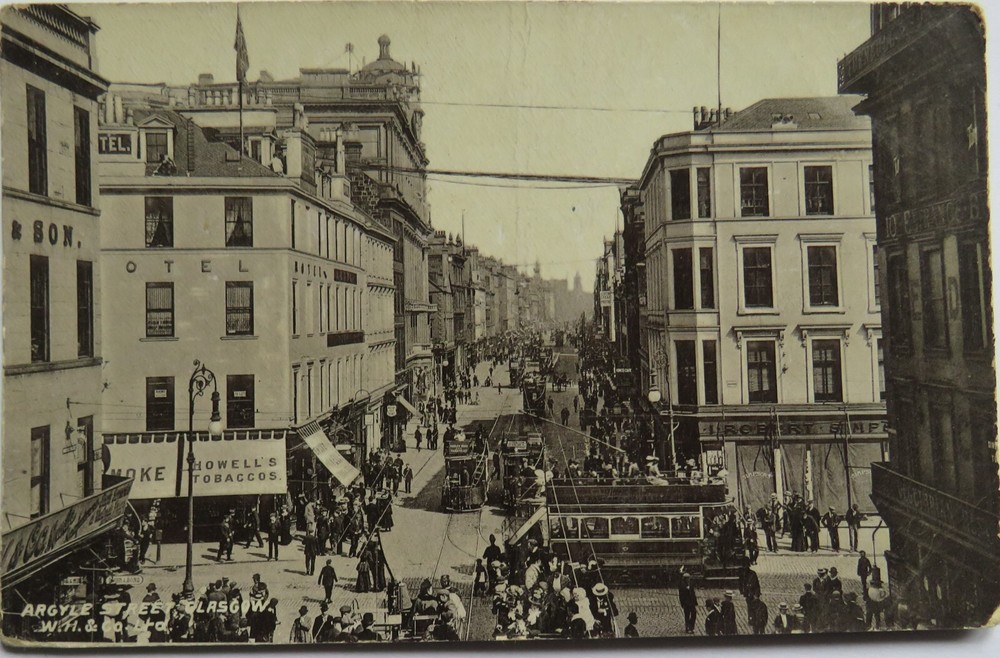 Old Postcard of Argyle Street, Glasgow - Ref : 1035