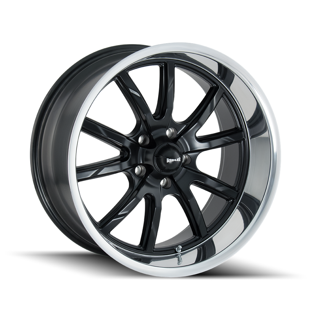 RIDLER 650 MATTE BLACK POLISHED 17X8 5-114.3 0MM 83.82MM