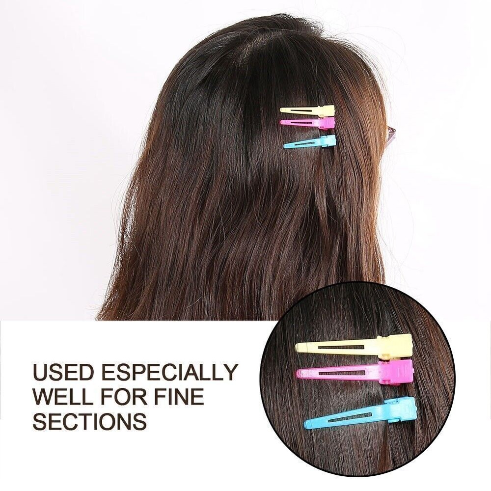 60Pcs/Pack Salon Hair Clip Colorful Barrette Hairpin for Hair Dyeing Haircut
