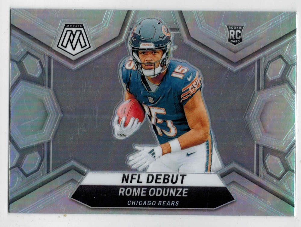 2024 Panini Mosaic NFL Debut Rome Odunze #281 Silver Prizm Rookie Card