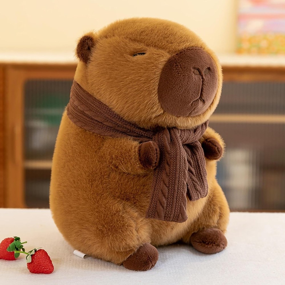 Adorable 9.8-inch Capybara Plush Toy Pillow Soft Stuffed Animal