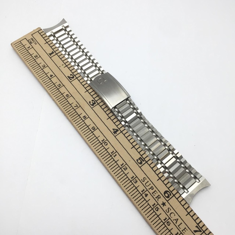 18mm Omega Seamaster Railmaster 198.0065 Stelux Curved Replacement Bracelet