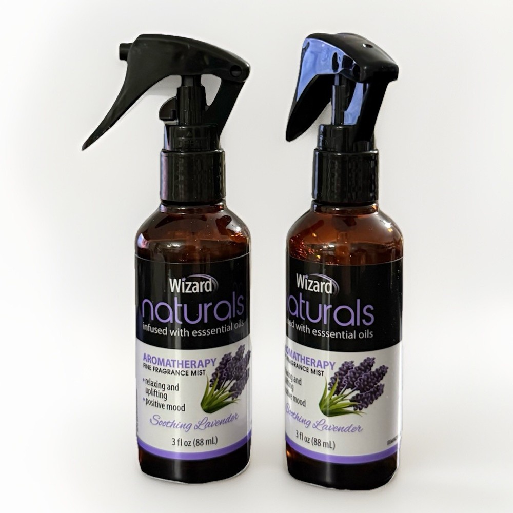 X2 Wizard Naturals Lavender Aromatherapy Mist Spray 3oz