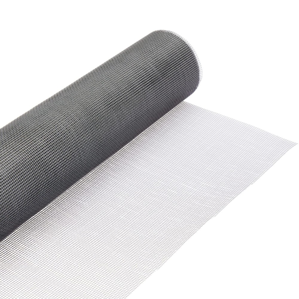 59 x 118 in Gray Tear-Resistant Screen Door Mesh Replacement Roll
