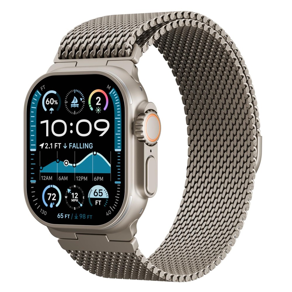 Milanese Mesh Loop Compatible with Apple Watch Band Ultra 2/Ultra 49mm 46mm 45mm