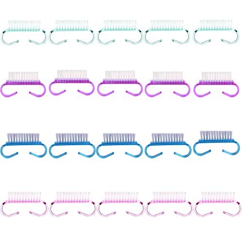 20PCS Handle Grip Nail Brush Set – Perfect Christmas Thanksgiving Gift for Women and Girls