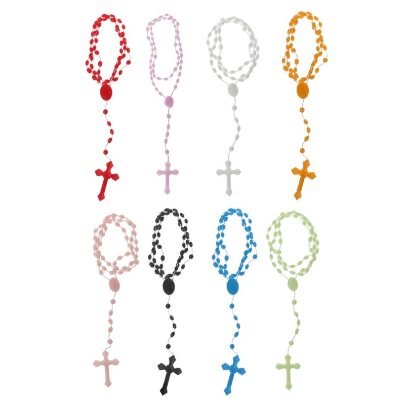 8 Colors Rosary Beads for Cross Necklace Jewelry Must-have for Catholicism Praye