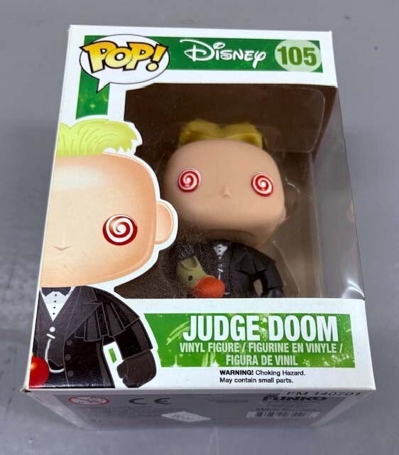 New Funko Pop Disney 105 Vaulted Judge Doom Who Framed Roger Rabbit Collectible