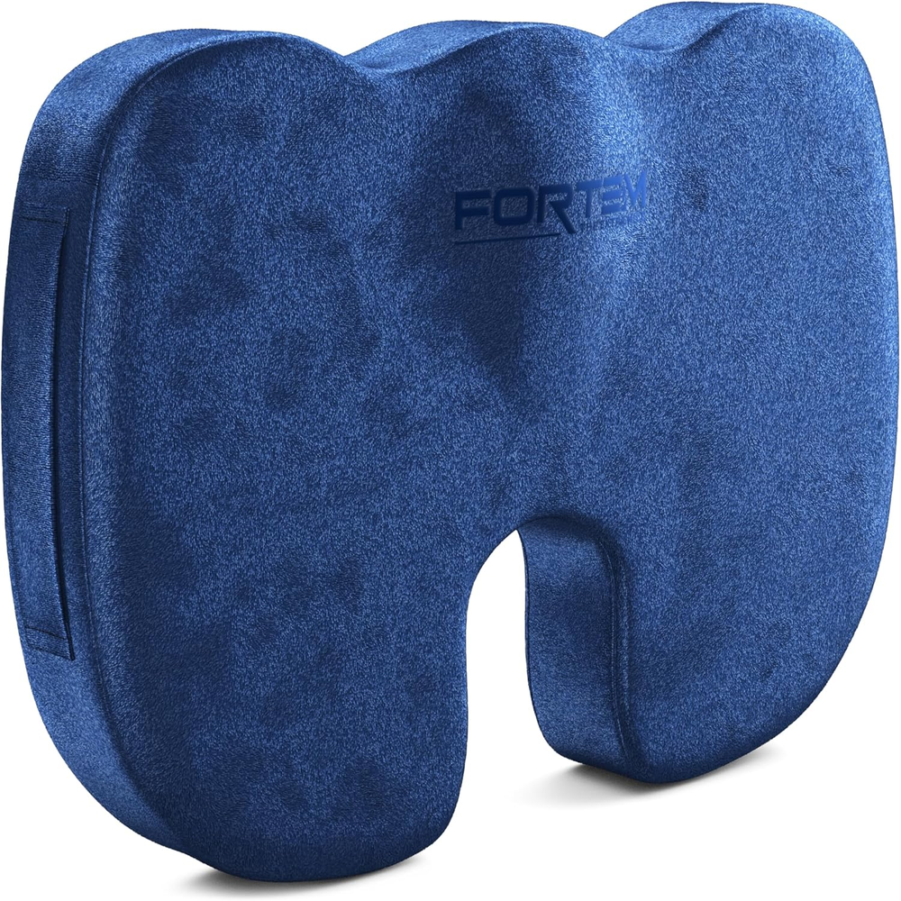 XL Seat Cushion Pillow for Office Computer Chair, Car, Memory Foam, Non-Slip Bot