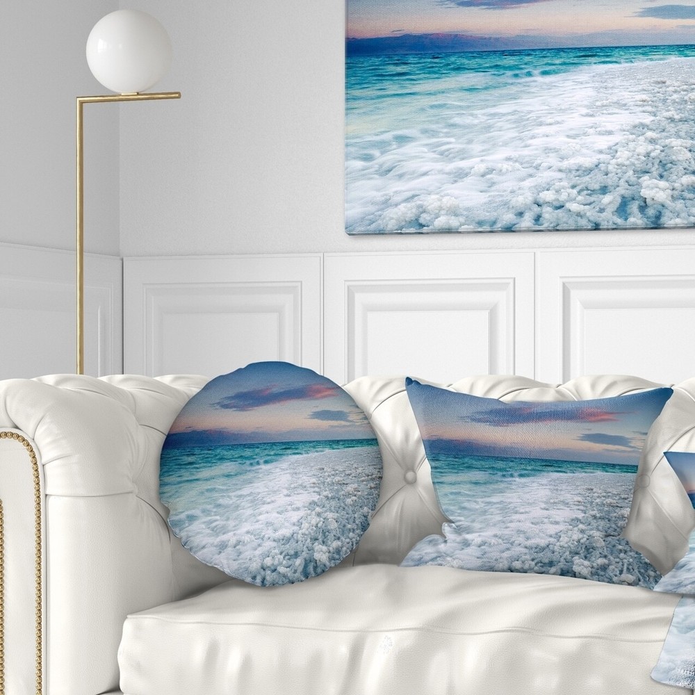 Designart 'Beautiful Sunrise at Dead Sea' Seashore Throw