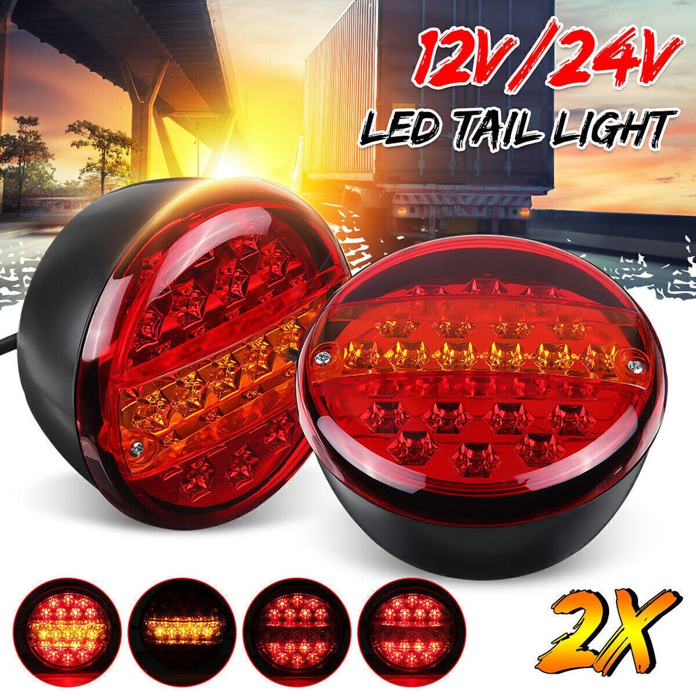 5.6 Inch Round LED Tail Brake Reverse Backup Light for Trailers and Trucks